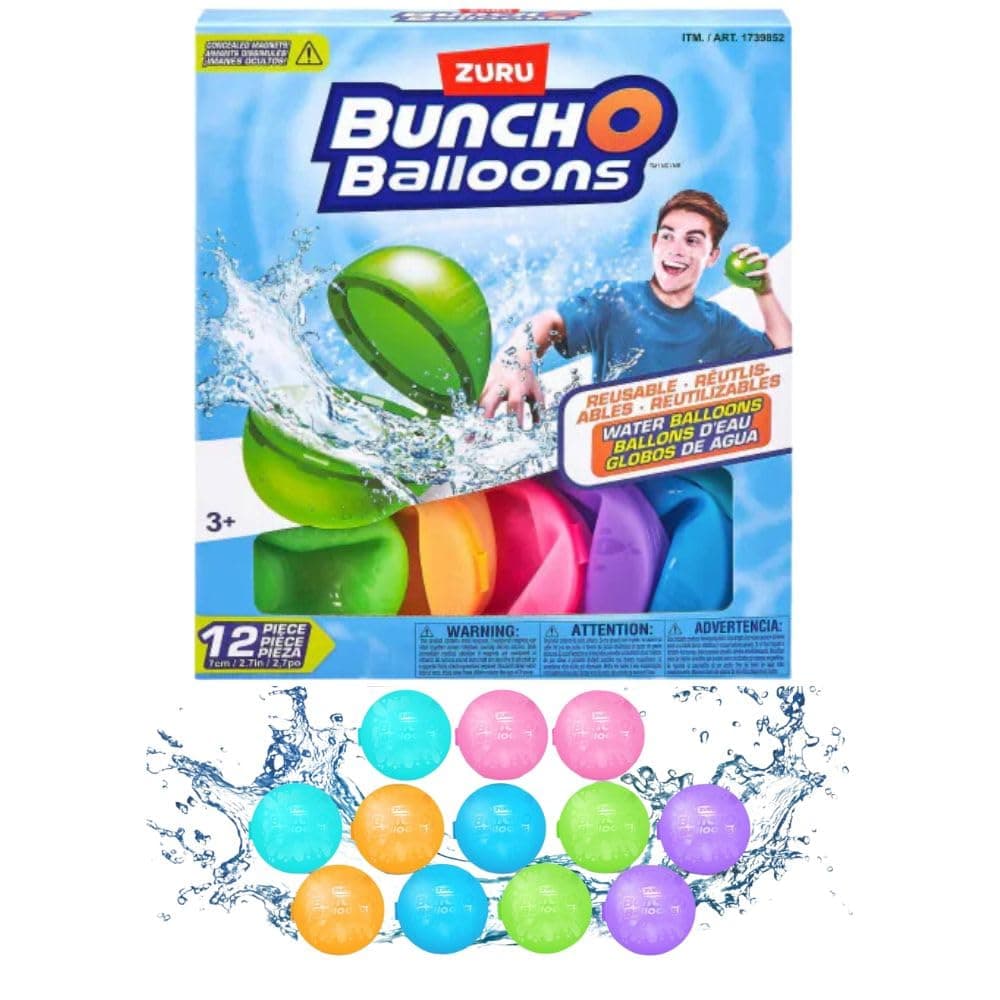 Adventure BrandsBunchO Balloons Reusable Magnetic Self Sealing Water Balloons (12)