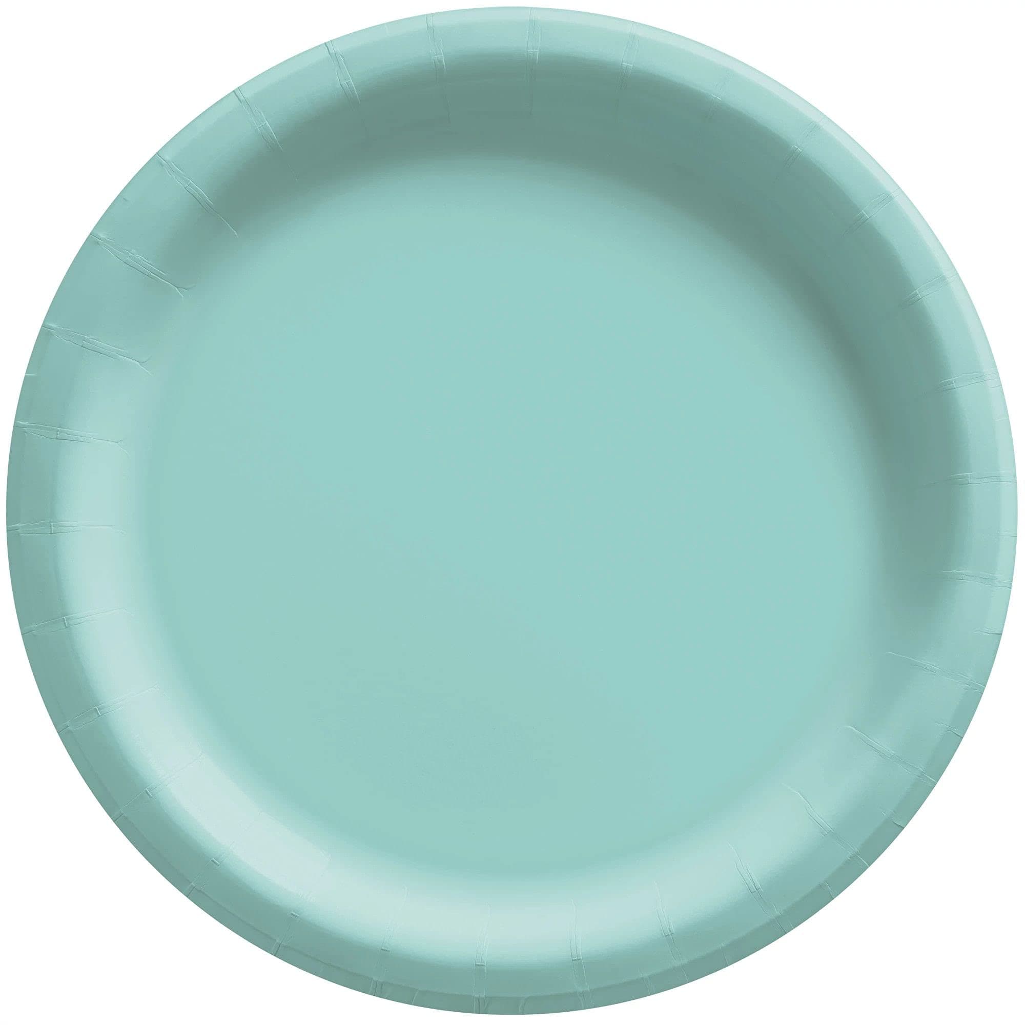 Robin's Egg Blue Round Paper Plates - 8.5" (50 Pc) - Sturdy & Eco-Friendly Party Essentials - Perfect for Celebrations & Events