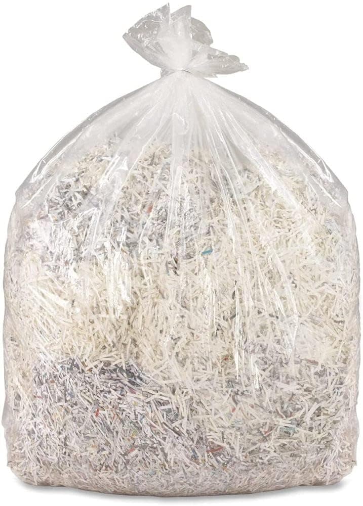 MBM AC0920 Shredder Bags; For use with Destroyit 2502, 2503, 2602, 2603, 2604, 3102, 3103 and 3104 Shredders; 0.002mm Thick; 40 Gallons Capacity; Pack of 100 Bags