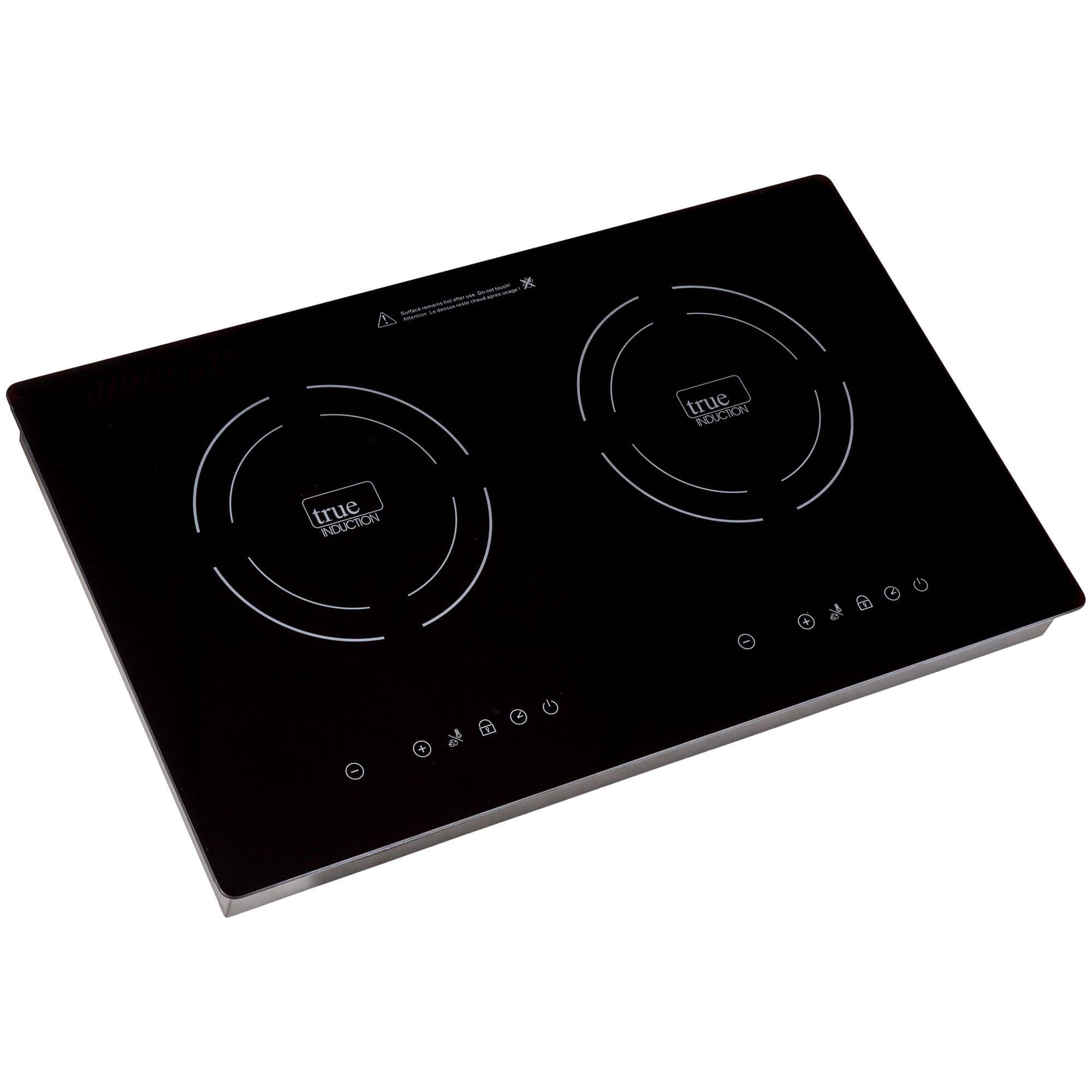 True Induction S2F3 Counter Inset Double Burner Induction Cooktop, 120V, Black by True Induction