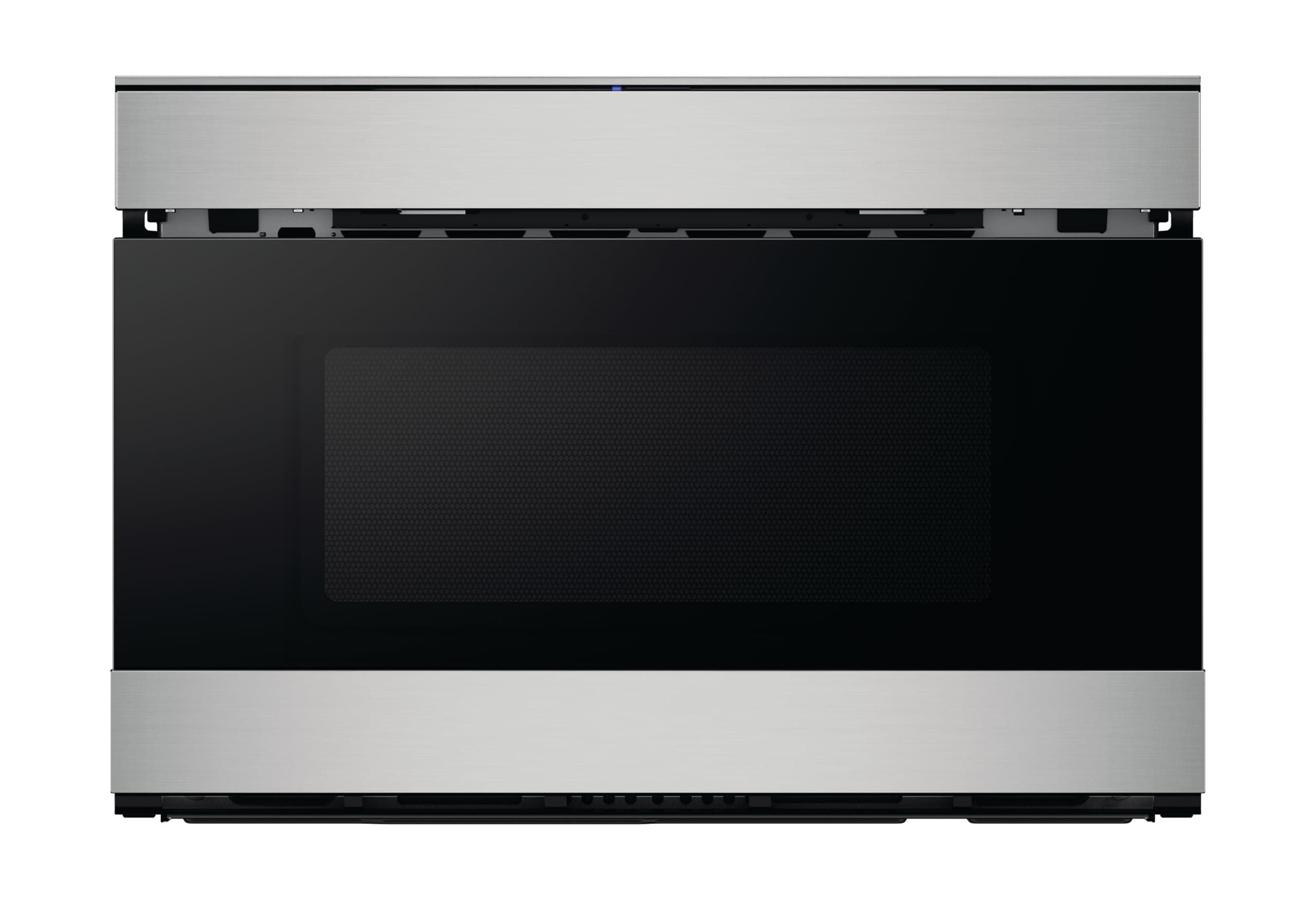 SHARP SMD2489ES Smart Microwave Drawer Oven with Easy Wave Open, 24-inch, 1.2 Cubic Feet, 950 Watt, Concealed Glass Touch Control Panel, Works with Alexa Certified, Edge to Edge Black Glass, Stainless