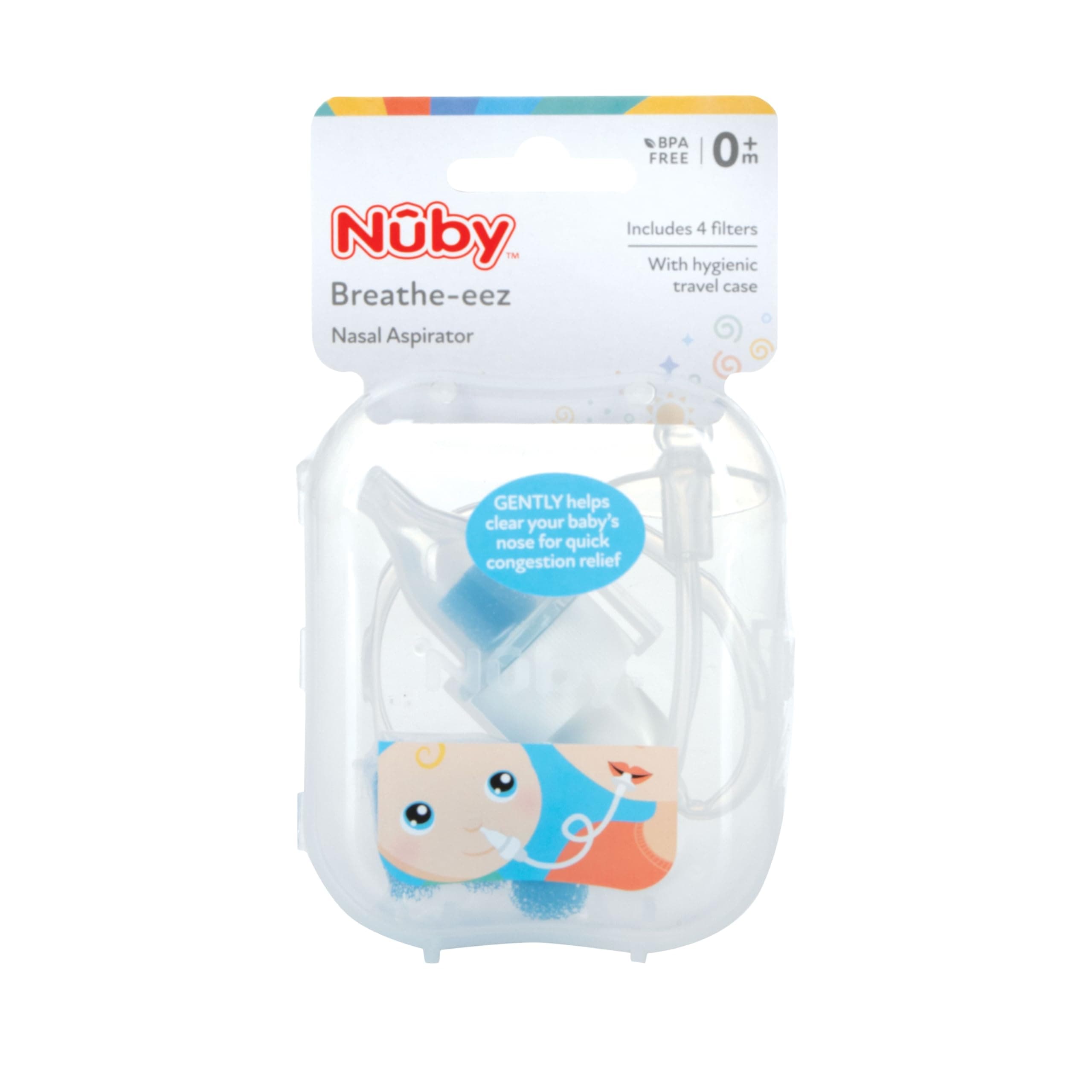 Nuby, Breathe-EEZ Infant Nasal Aspirator with Travel Case, 5"