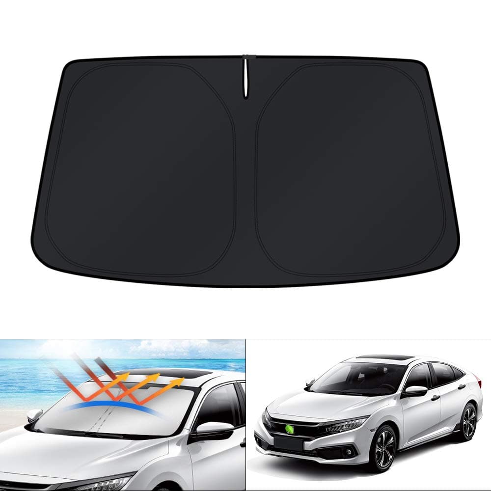 Windshield Sun Shade for Honda Civic 2016-2021 Accessories Sunshade Foldable Window Sun Visor Protector Blocks UV Rays Keep Your Car Cooler