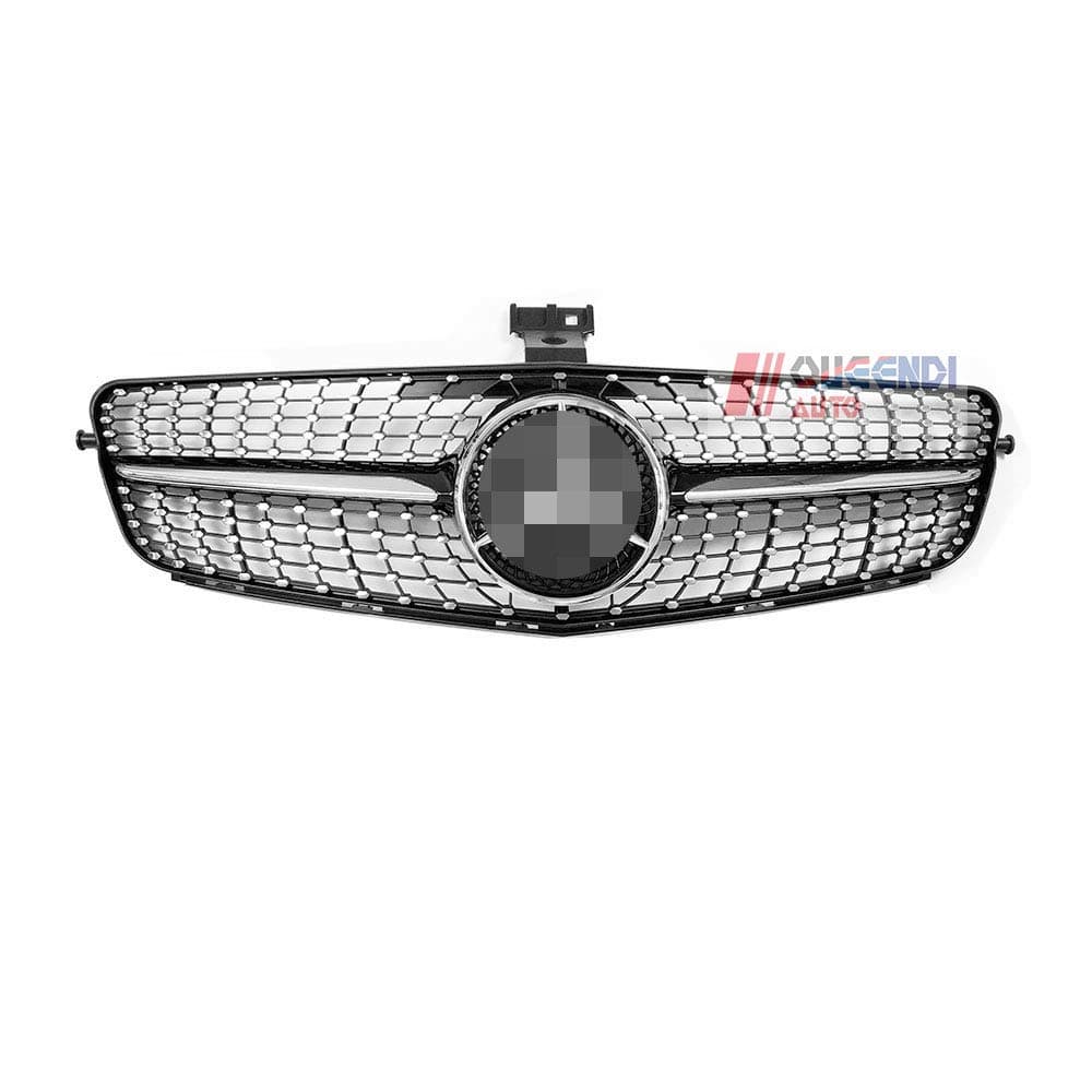 QUEENDI AUTO Diamond Grille for Mercedes Benz C-Class w204 C200 C250 C300 08-14 (Black)