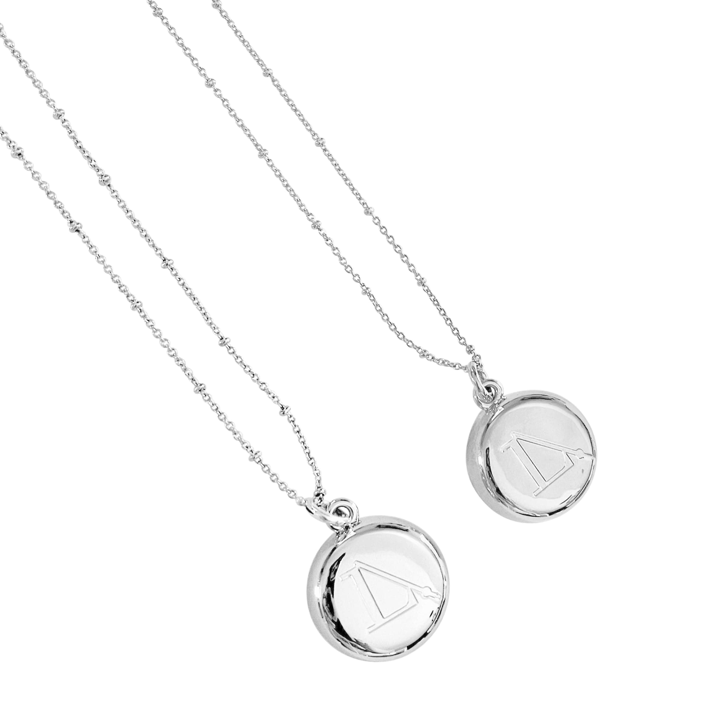invisawear Smart Jewelry - Personal Safety Device - Silver Lime Life Necklace