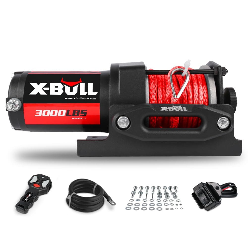 12V 3000LBS Electric Winch Synthetic Rope (USAM-XBEW017)