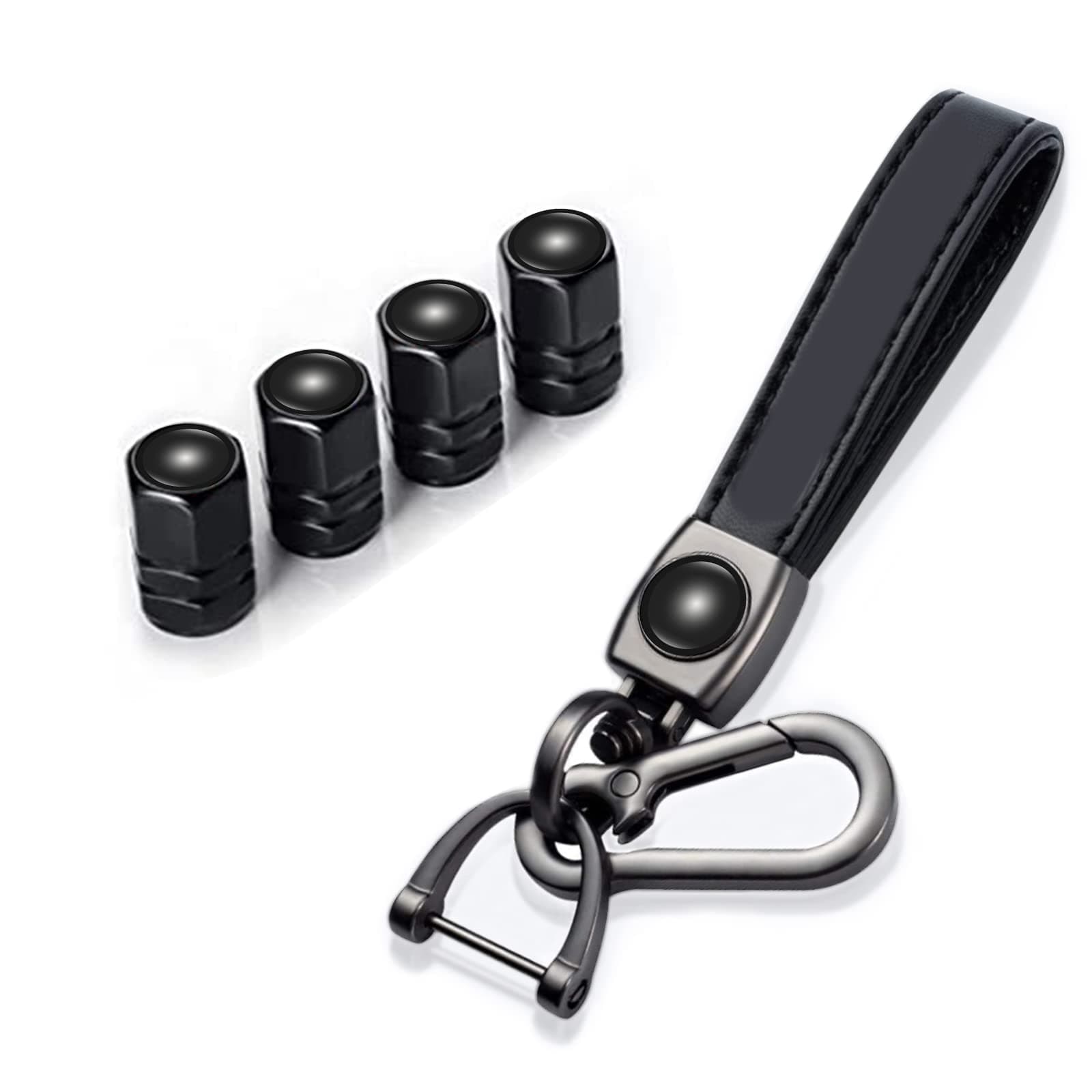 Balthus Car Tire Valve Caps Car tire Dust Caps&Car Key Chain for GMC,4pcs Car Tire Valve Stem Caps&Car Keychain Combo,Car Accessories for GMC Sierra Denali Canyon Terrain Yukon Jimmy Acadia Series