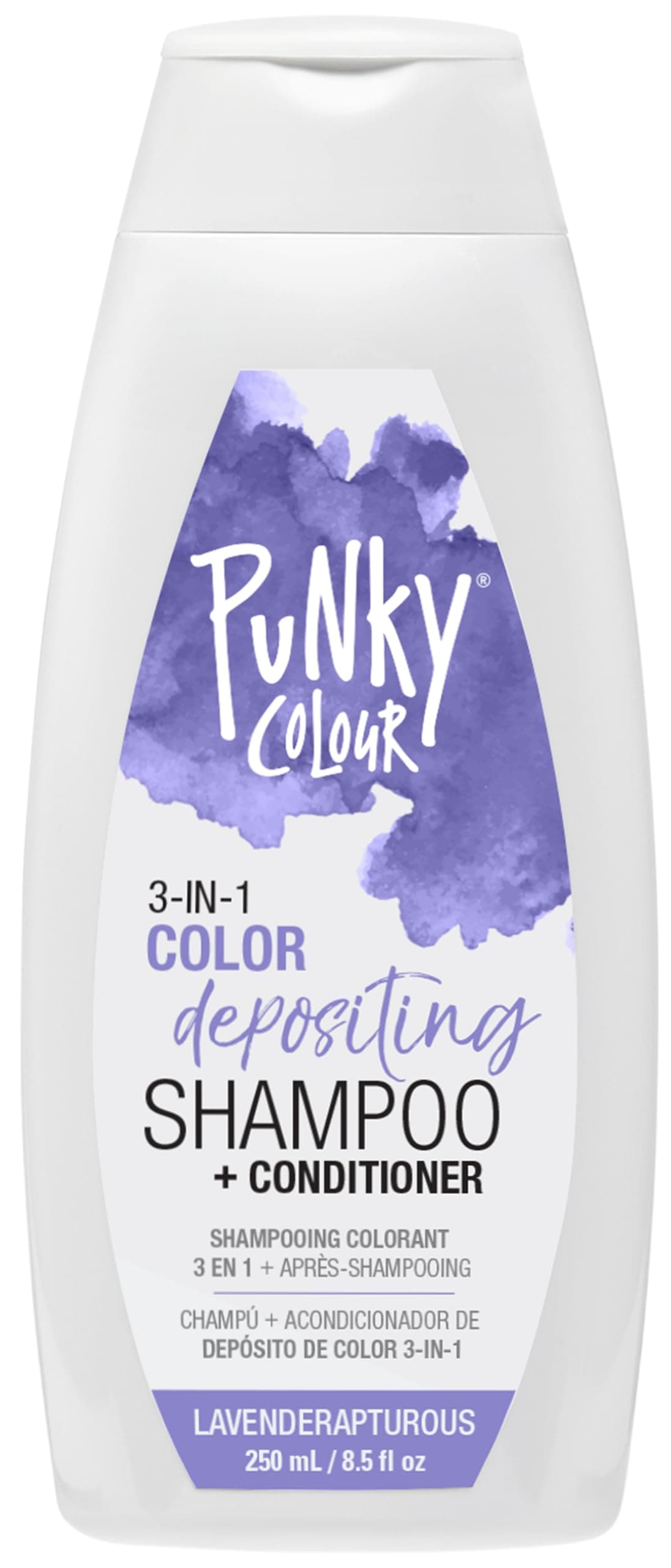 Punky Colour 3-in-1 Color Depositing Conditioner & Cleanser - Lavenderapturous, Semi Permanent Hair Color, Long-Lasting Purple Hair Dye, 8.5 fl oz.