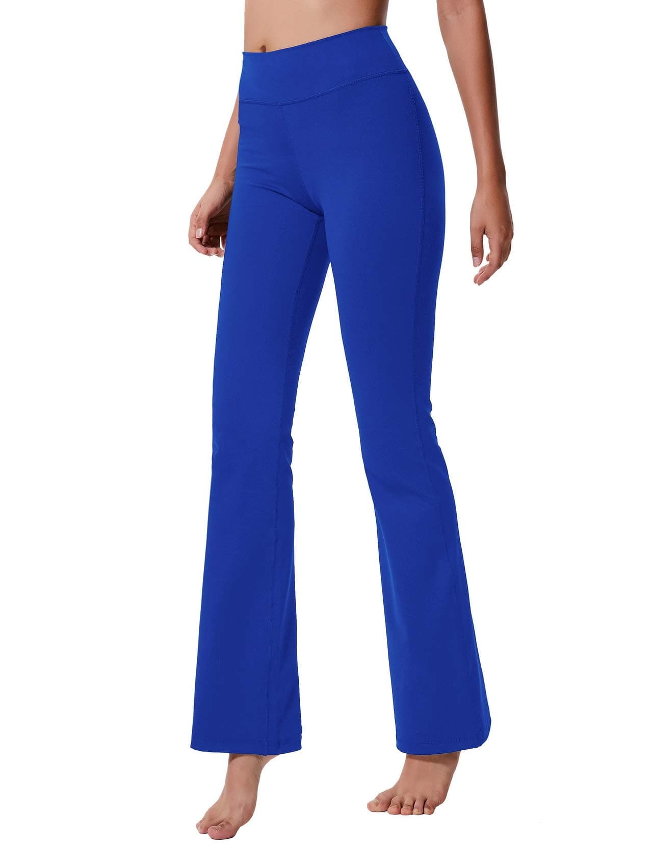 ChinFunWomen's Performance High Waist Bootleg Yoga Pants Inner Hidden Pocket Tummy Control Bootcut Sweatpants Ankle Leggings