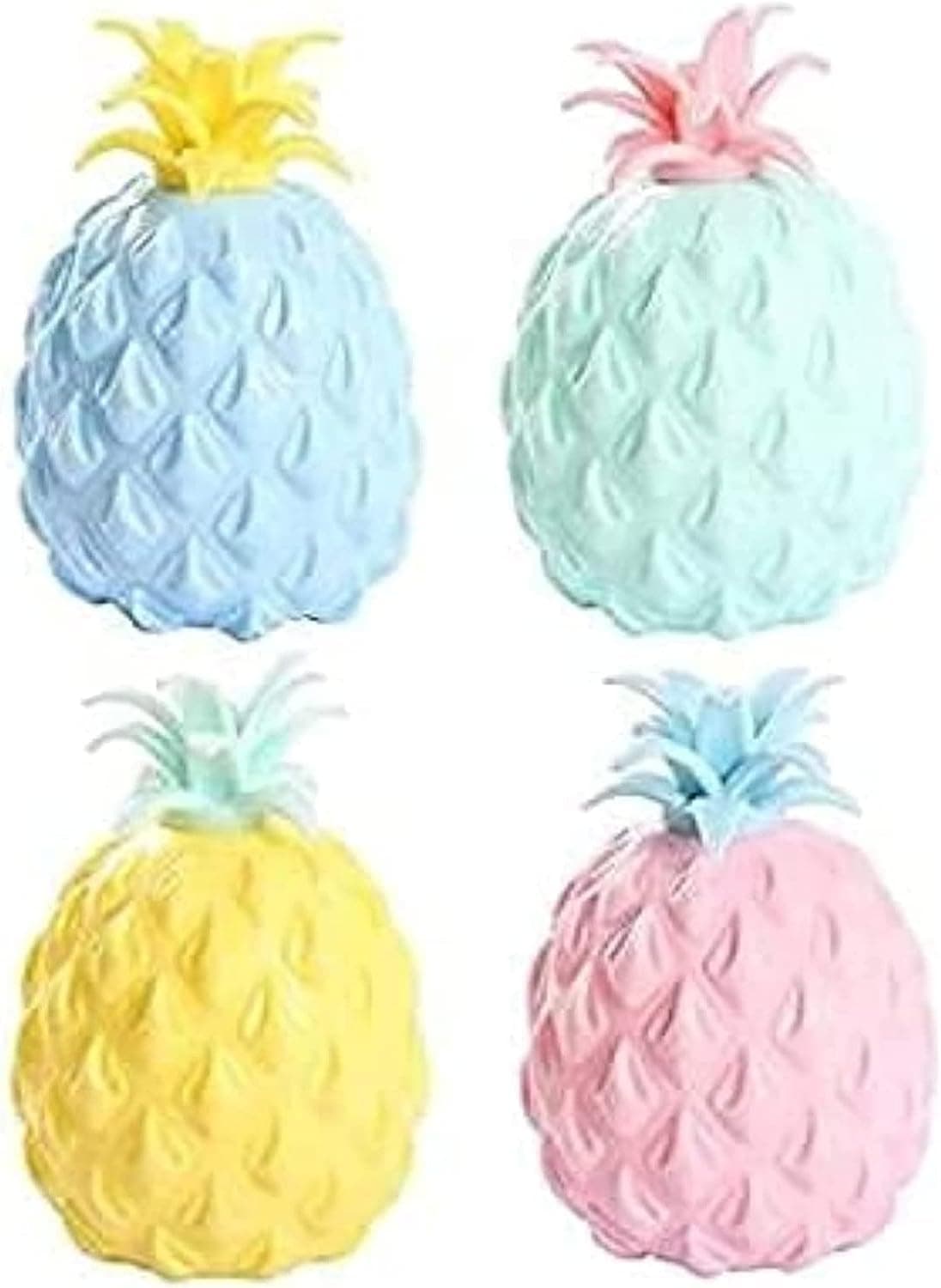 4 Pcs Pineapple Stress Ball, Fidget Toys Ball for Pressure Release Party Gifts (Random Color) (LC-BFIDGET01)
