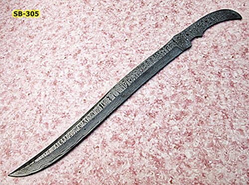 BB-31- Handmade Damascus Steel 24 Inches Full Tang Sword Blank Blade.