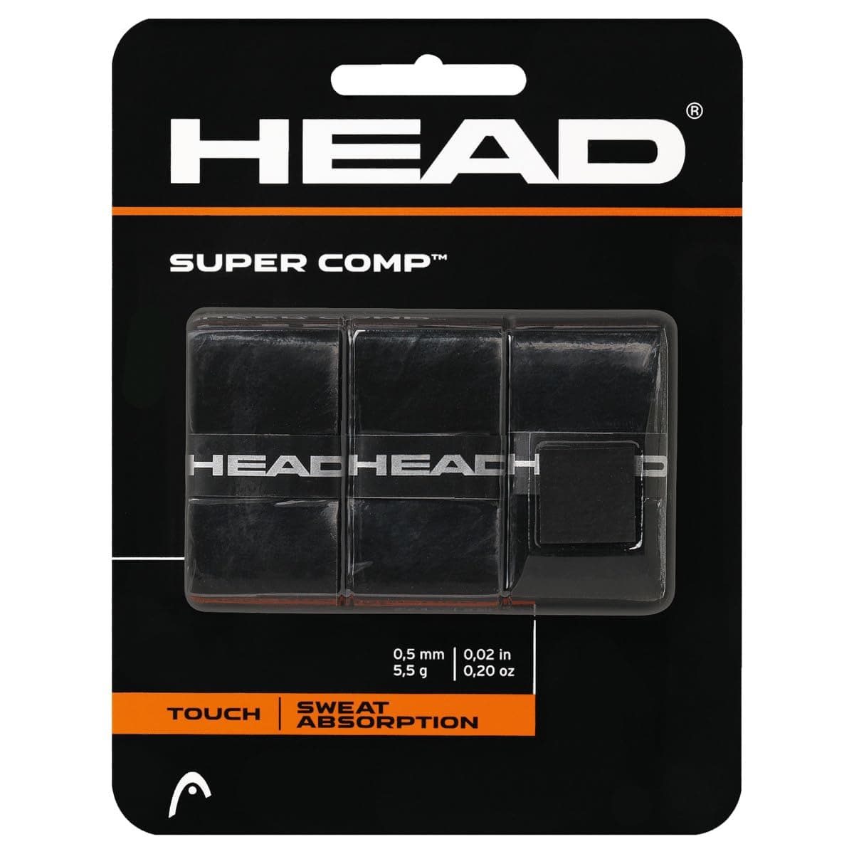 HEAD SuperComp Racquet Overgrip - Tennis Racquet Grip Tape - 3 Pack