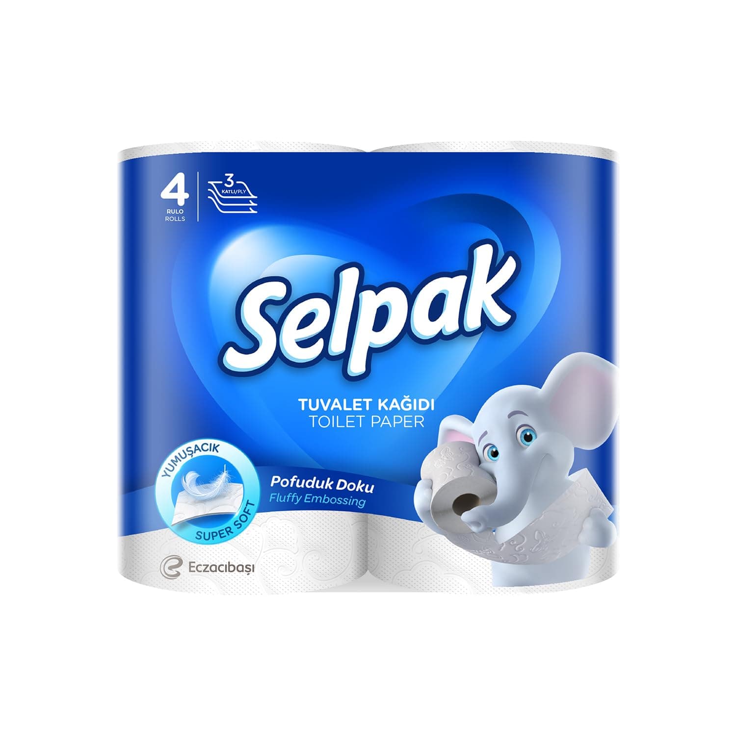 Selpak Toilet Paper Bathroom Tissue Roll - 3ply (4 Rolls/Pack)