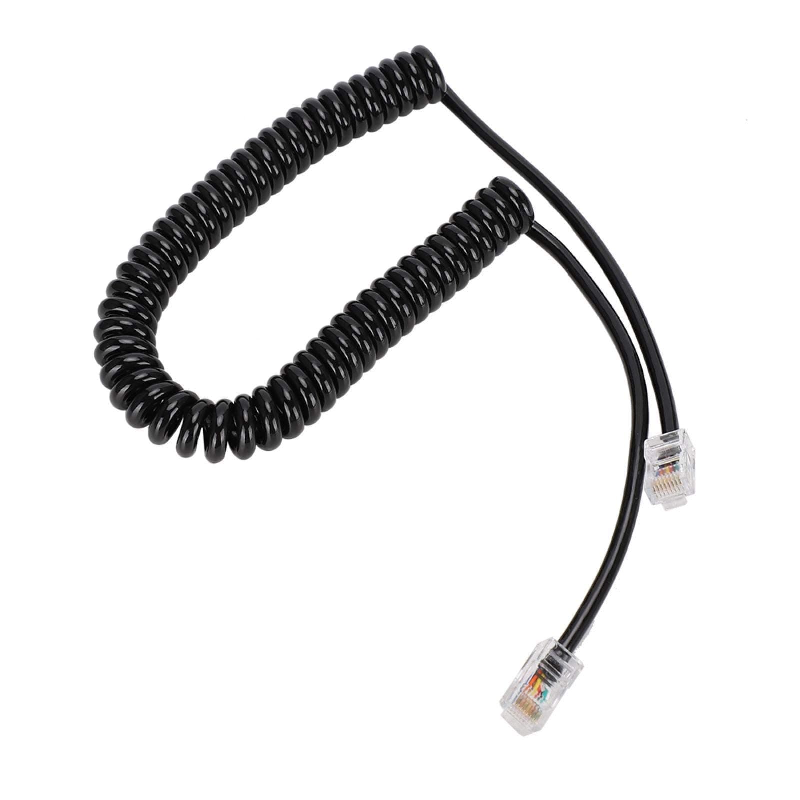 Speaker Mic Cable, Stable Communication Portable ABS Speaker Microphone Replace Cable Stretched Length 8 Pin Interface Thick for ICOM HM-98