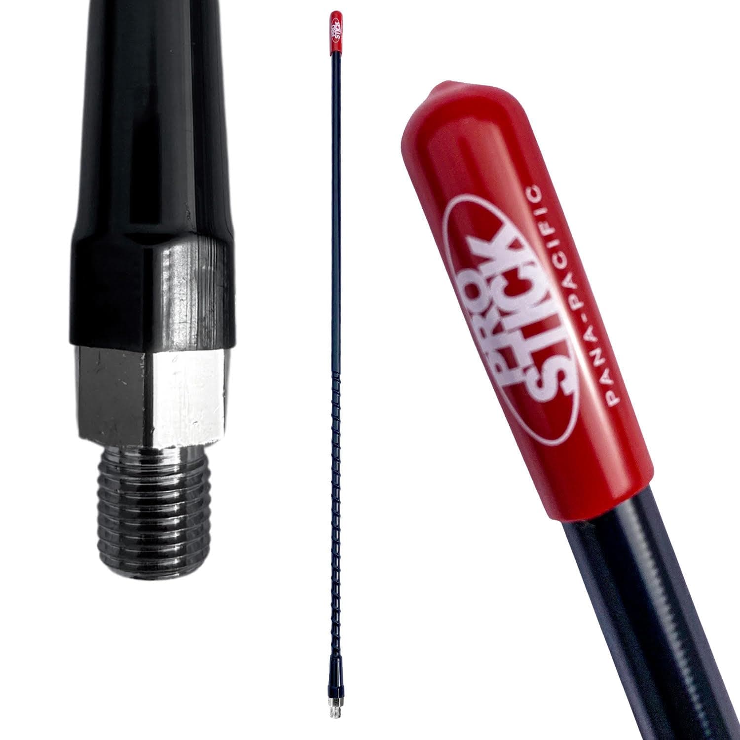 2` Foot Fiberglass 1000 Watt - Black CB Radio Antenna