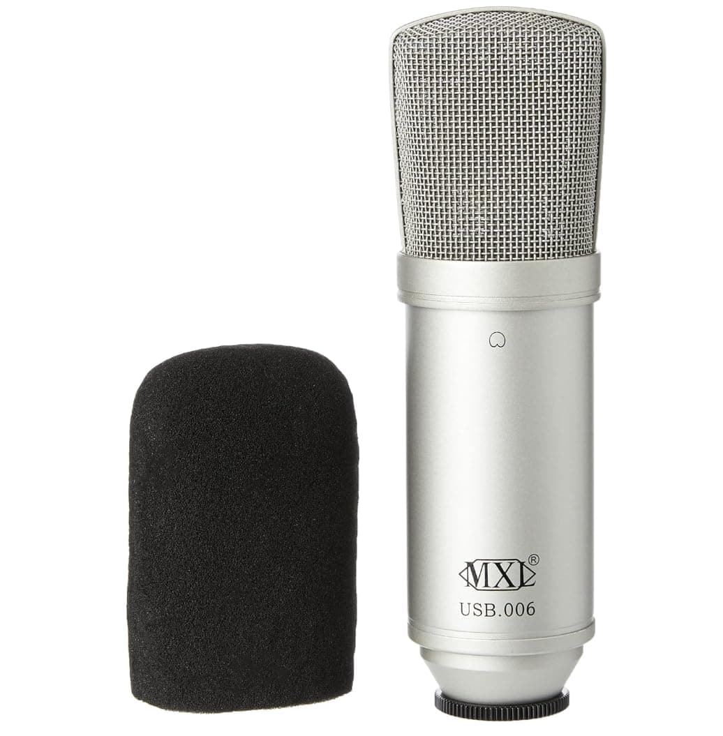 Marshall MXL USB 006 USB Cardioid Condenser Microphone, Grayish, 47mm x 177mm / 1.85 in. x 7 in.
