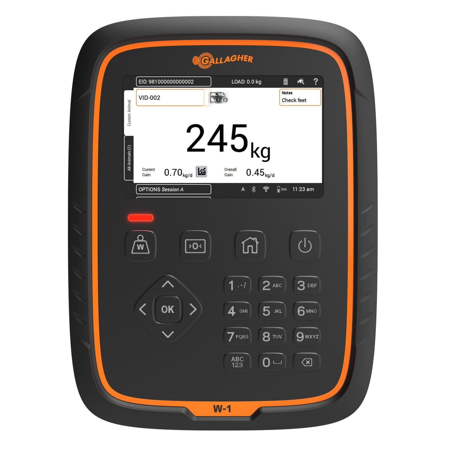 Gallagher EID-Compatible Livestock W-1 Weigh Scale with WiFi - Digital Animal Weight Management System with Mobile App Integration