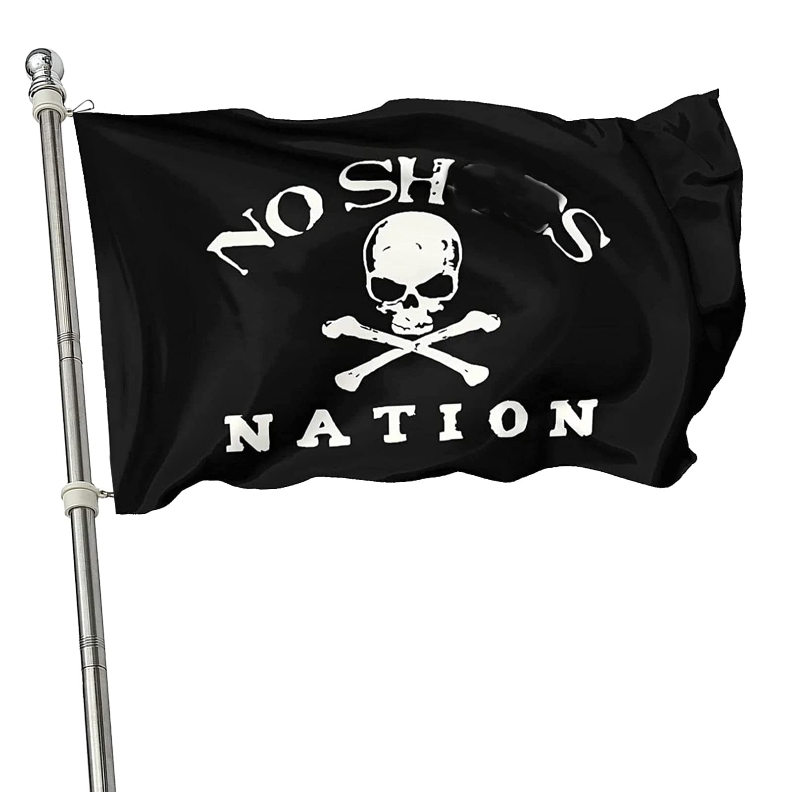 No-Shoes Nation Flag Kenny Chesney 3x5 Ft, Pirate Flag For Boat College Dorm Room Teen Decor, Double Printed Funny Flags Banner With Vivid Color And UV Fade Proof