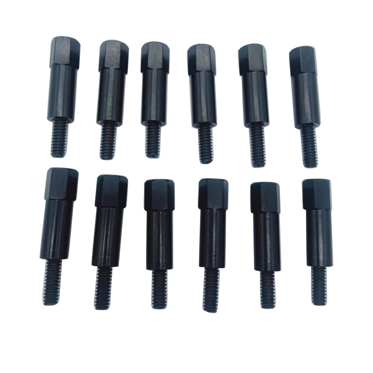 Chrome plating Black 12 pcs/set Valve Cover Bolt Set Fits for Small Block Ford 260 289 302 351w Sbf Stud Kit black Colour