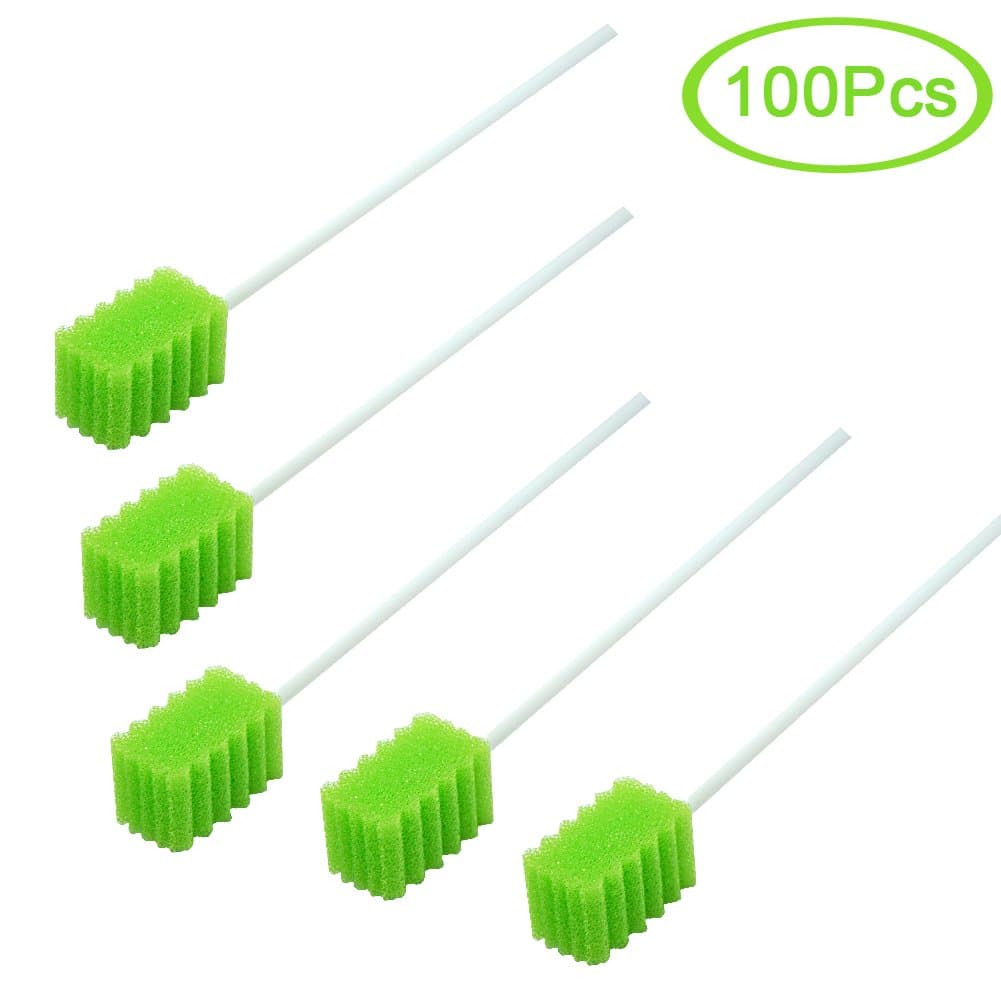 MUNKCARE Disposable Oral Care Swabs Mouth Cleaning Swabs Oral Cavity Cleaning Swabs(300pcs,Green