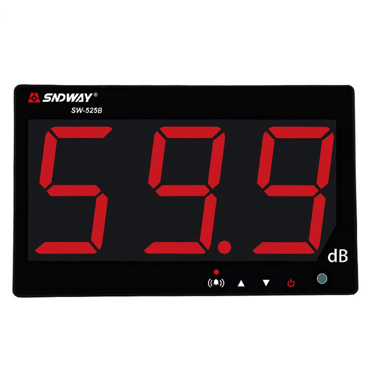 SNDWAY SW-525B 30-130dB Digital Sound Level Metre with Large LCD Display Noise Metre Decibel Wall Mounted Hanging