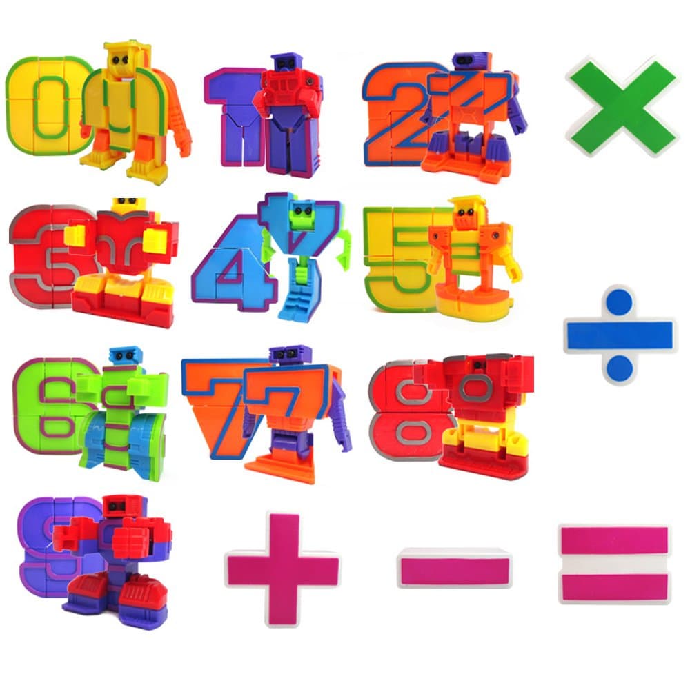 Educational Math Counting Toy Number Robot Set Toys for Kids 15 Pieces