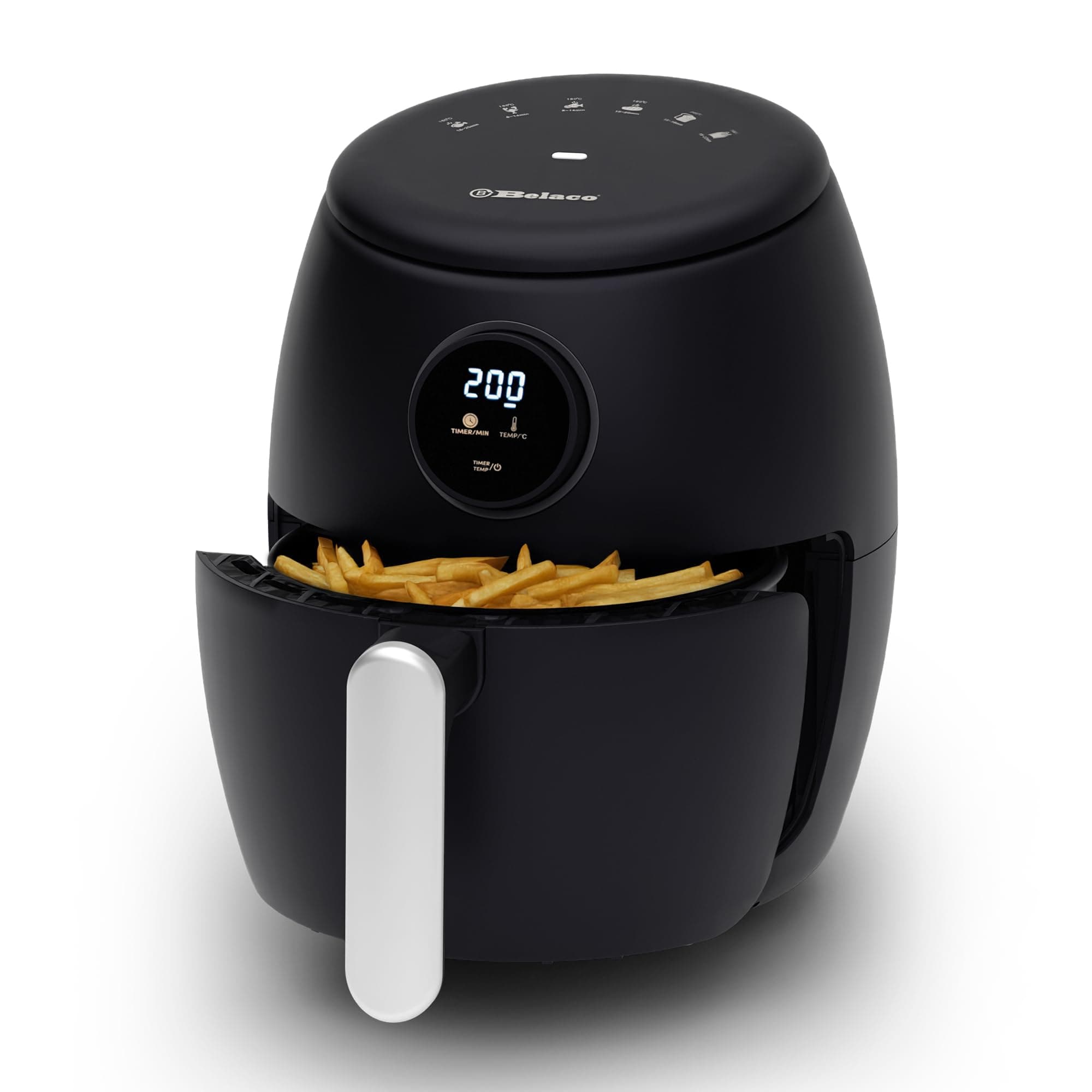 Air Fryer, 2L Digital Display, Fast Air Circulation, Deep Fryers, 60 Minute Timer, Adjustable Temperature, Dishwasher Safe Basket BEL-AF-02