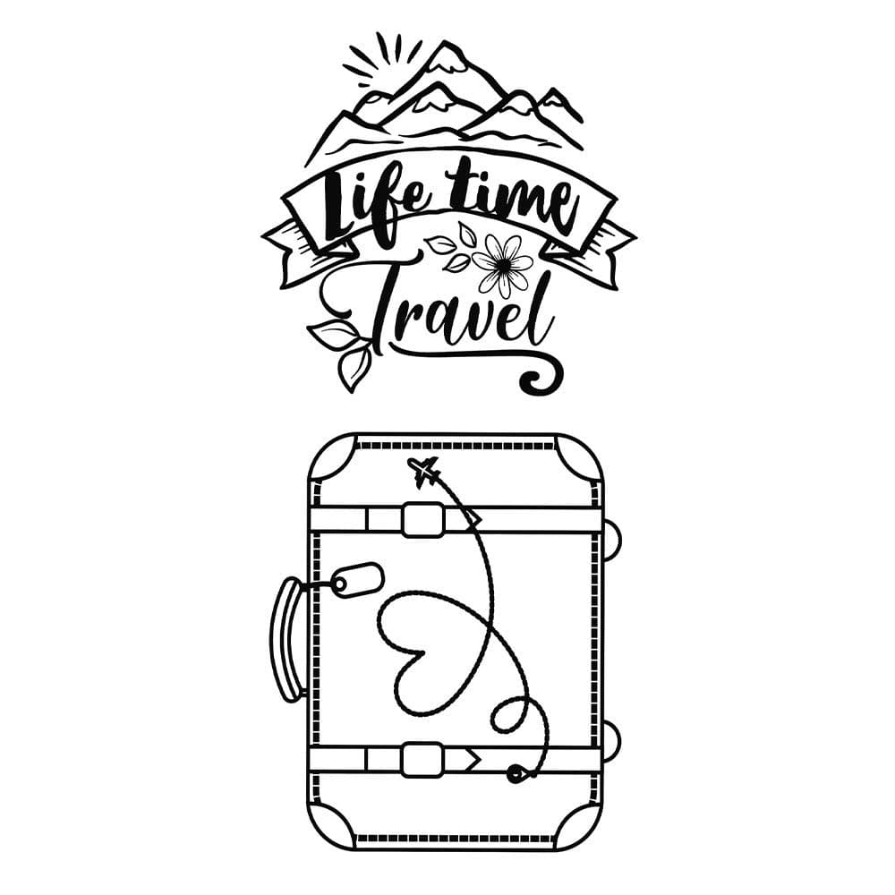 STAMPERIA INTERNATIONAL, KFT Cling Stamps, Suitcase Life Time by Johanna Rivero, One Size