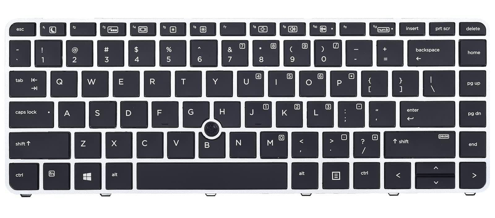 KBR 交換用バックライトキーボード HP Elitebook 840 G3 848 G3 Elitebook 745 G3 745 G4 Elitebook 840 G4 848 G4シリーズ ノートパソコン US キーボード シルバーフレーム付き