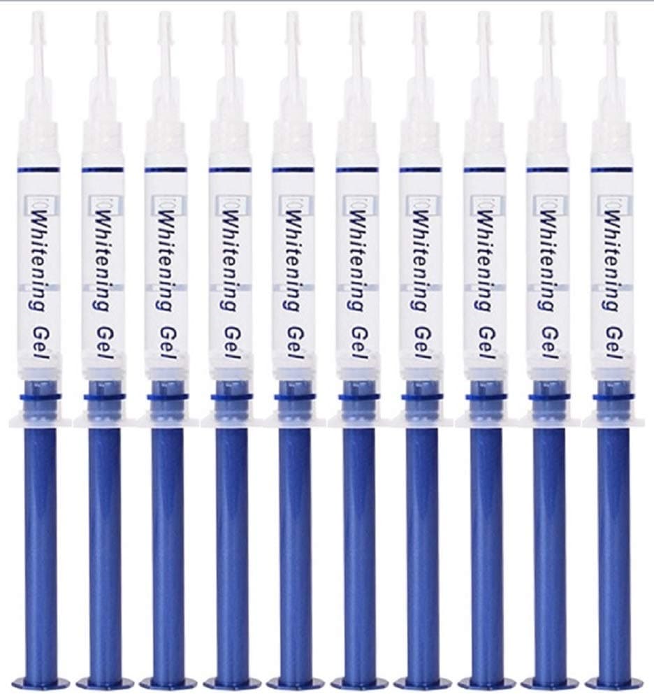 Teeth Whitening Gel Syringe Refill 10 Pack, 35% Carbamide Peroxide - 60 Treatments, Faster Results Than Tooth Whitening Strips - Pen - Powders and Toothpaste, Safe for Sensitive Teeth