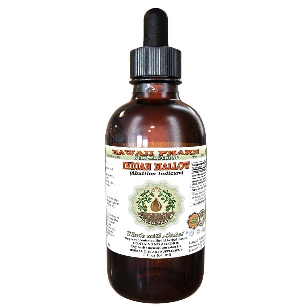 Hawaii PharmHawaii Pharm LLC Indian Mallow, Dong Kui Zi (Abutilon Indicum) Tincture, Dried Seed Liquid Extract, Indian Mallow, Glycerite Herbal Supplement 2 oz