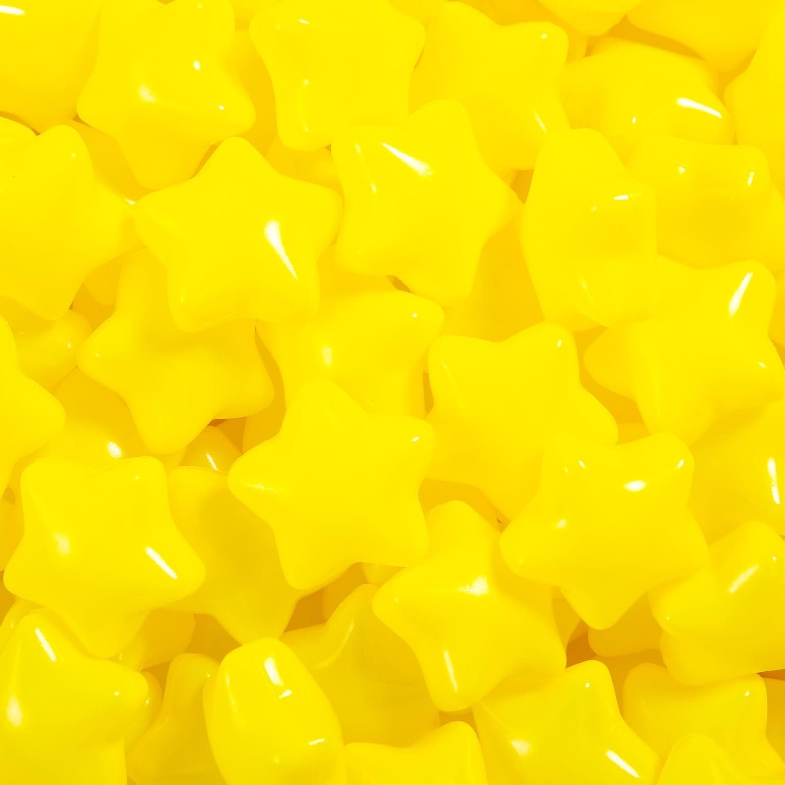 STARBOLO Star Ball Pit Balls for Ball Pit -100pcs Plastic Ball Phthalate Free BPA Free Non-Toxic Crush Proof Play Balls Play Tent Pool Playhouse Playpen Party Decoration. （Yellow）