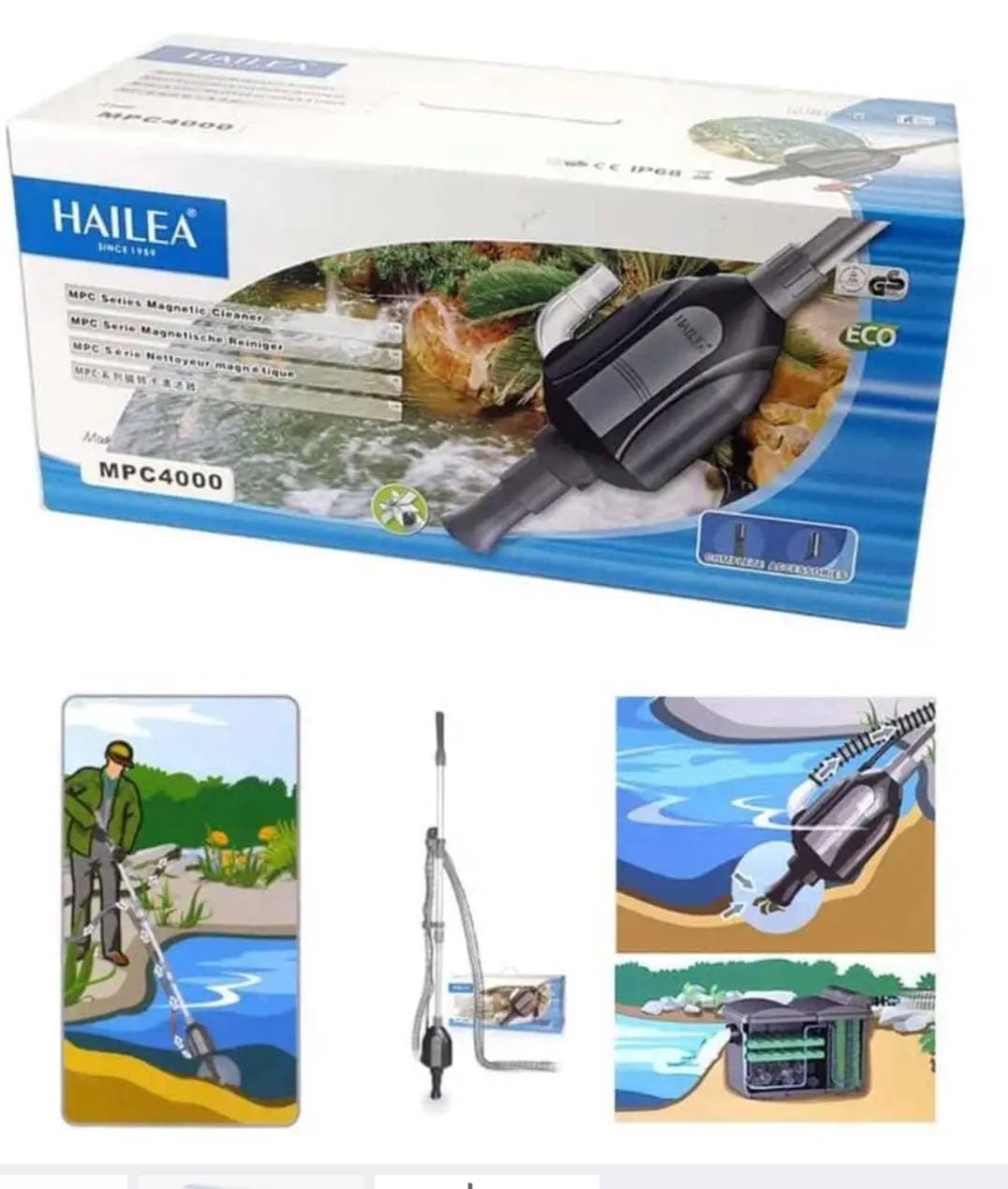 Hailea MPC 4000 Pond Vacuum Cleaner Swimming Pool Pond (HAILEA MPC 4000)