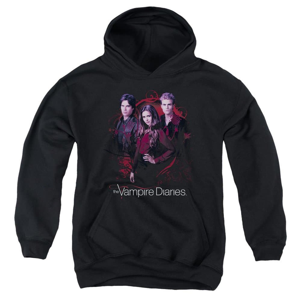 The Vampire Diaries Company Of Three Big Boys Pullover Hoodie Black MD