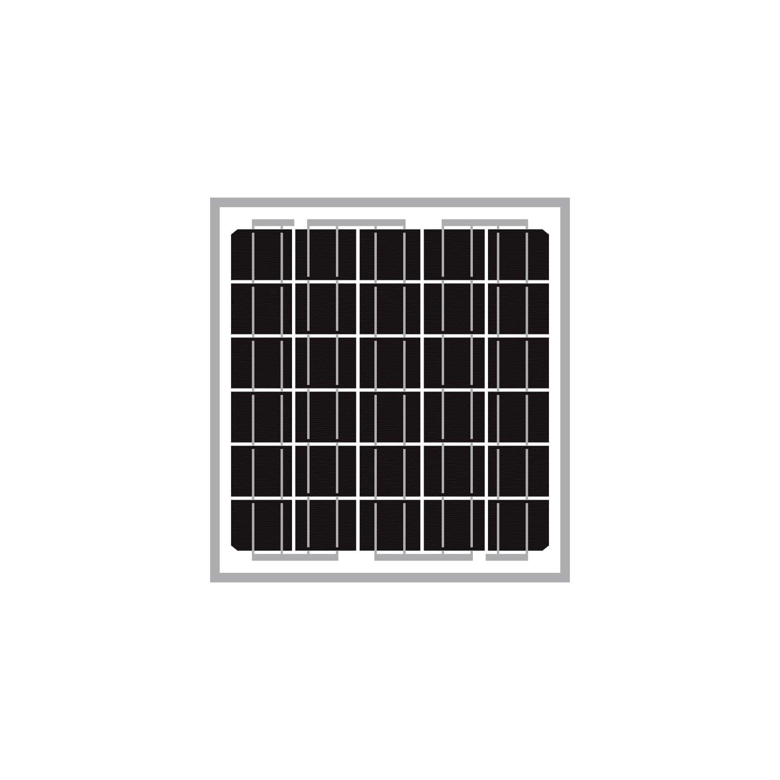 Newpowa 5W(Watts) 12V(Volts) 5W Monocrystalline 10BB Solar Panel Battery Maintainer High-Efficiency PV Module Power for Battery Charging of Boat RV Gate Opener Fences