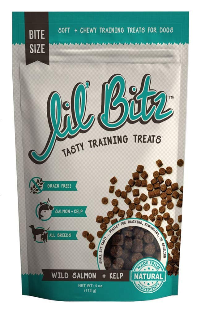 Lil' BitzTraining Treats for Dogs and Cats (1 Pack, All Dog Sizes - Wild Salmon + Kelp)