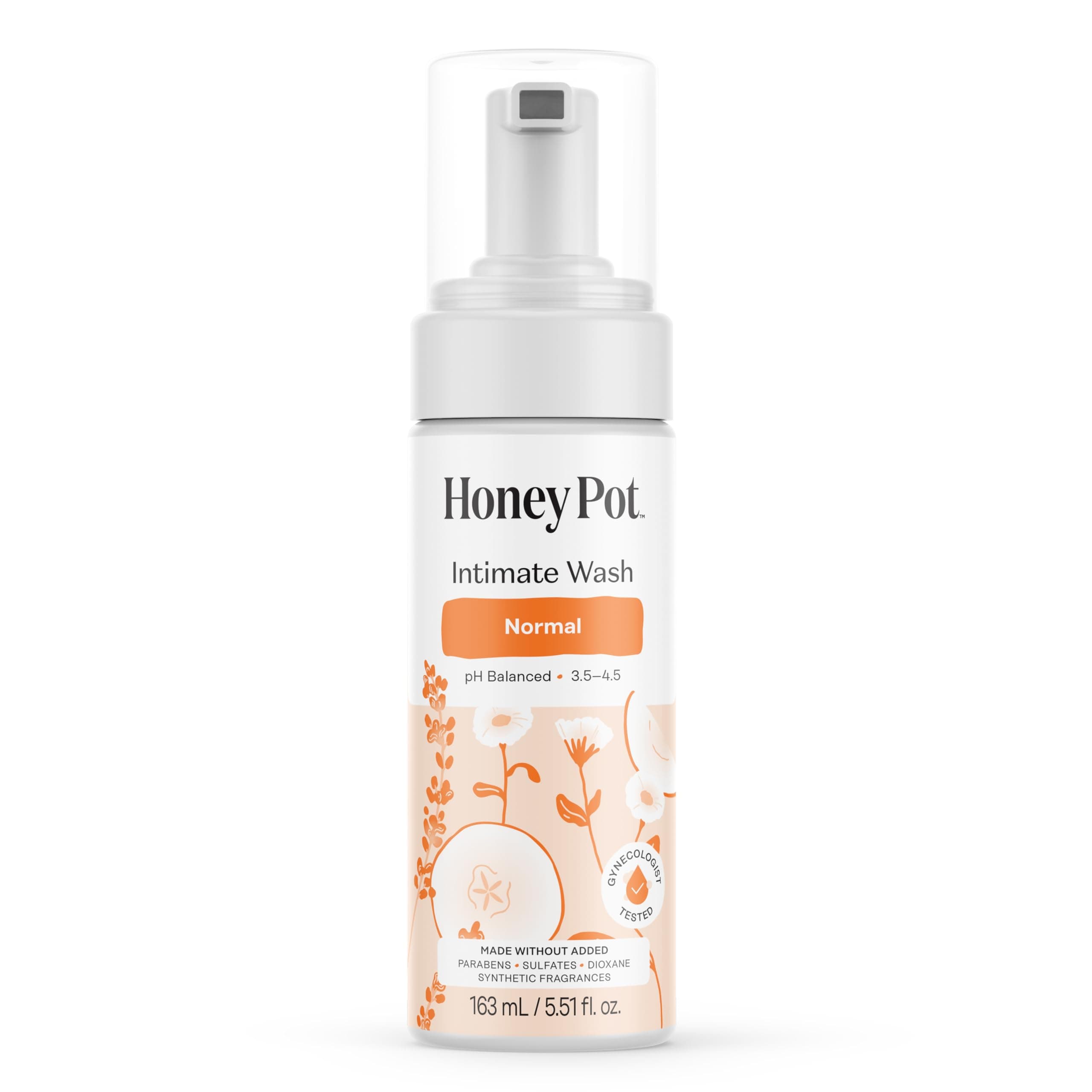 The Honey Pot Company - Feminine Wash - Herbal Infused - Sensitive Skin Types - PH Balanced Plant Based Hygiene Products - Normal - 5.51 Fluid Oz.
