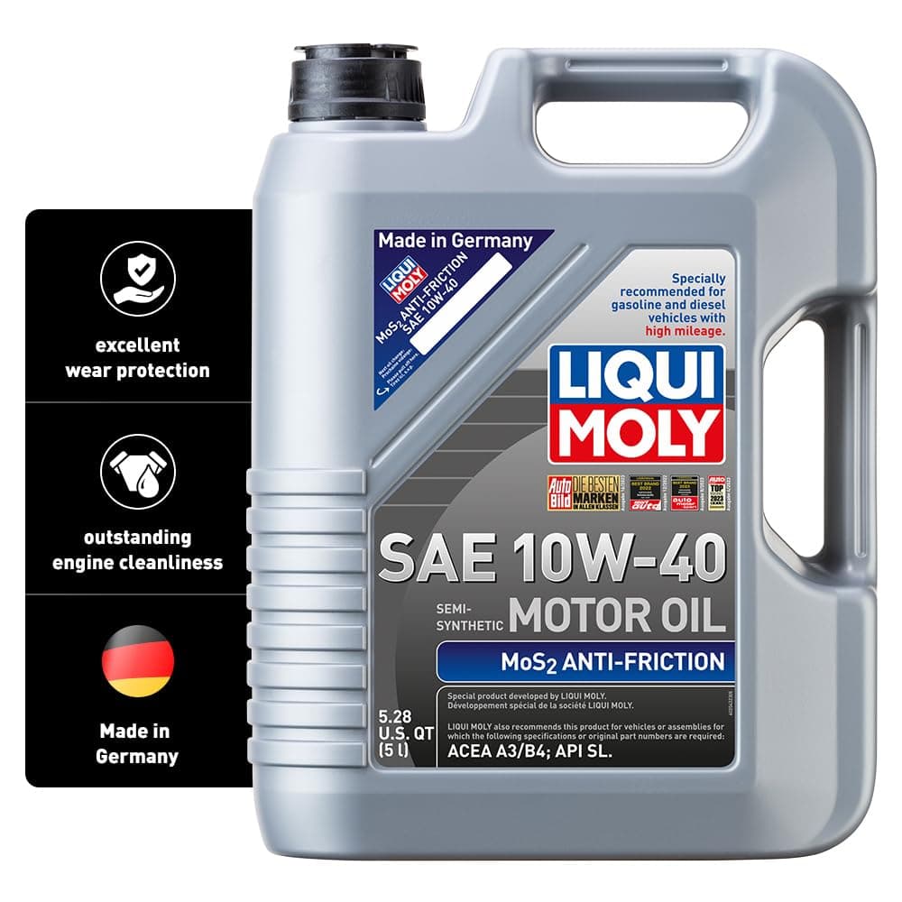 LIQUI MOLY MoS2 Antifriction SAE 10W-40 | 5 L | Part -synthetic engine oil | SKU: 2043
