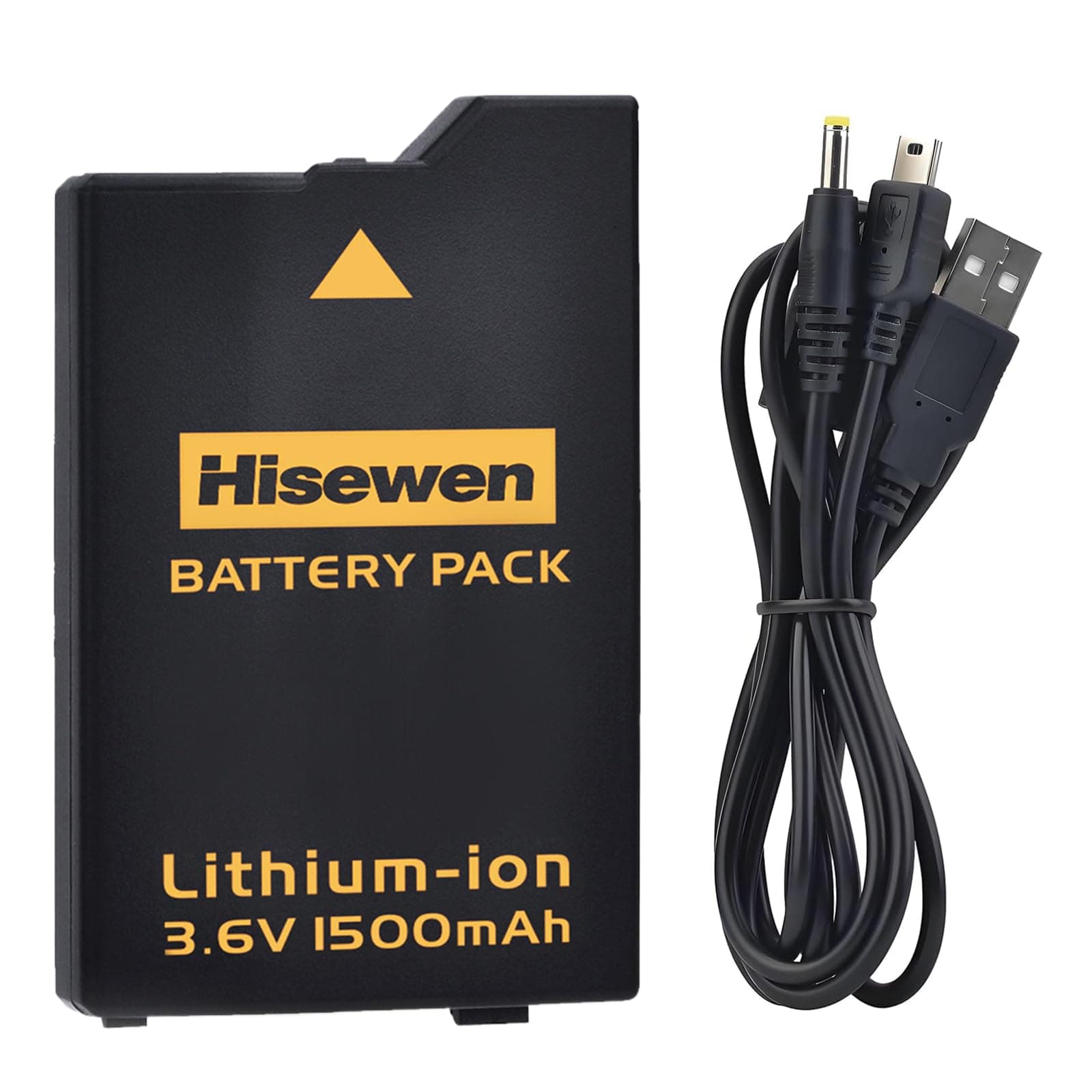 Hisewen PSP 3000 Battery with PSP Charger Cable for Sony PSP 3000 / PSP Slim 2000 PSP-S110, PSP-3001, PSP-3000, PSP-3002, PSP-3004, PSP-2001, PSP Slim Console