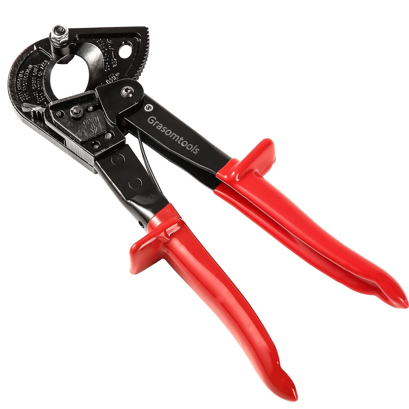 Ratchet Cable Cutter,Ratcheting Cutter and Wire Cable Cutter Cut up to 240mm², HS325A Heavy Duty Aluminum and Copper Ratchet Cable Cutter,