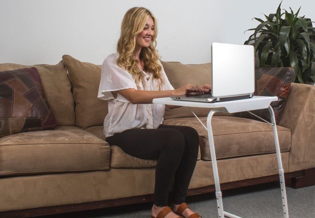 My Comfy Bedside Desk Foldable Desk Mate Bedside Laptop Desk White