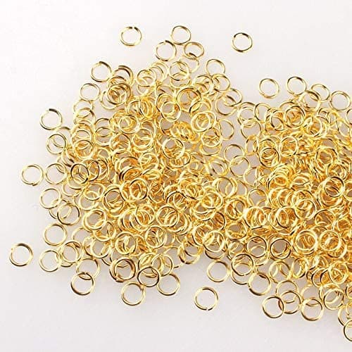ZILZON® Golden Finish Jump Ring Pack 0f 100,Metal