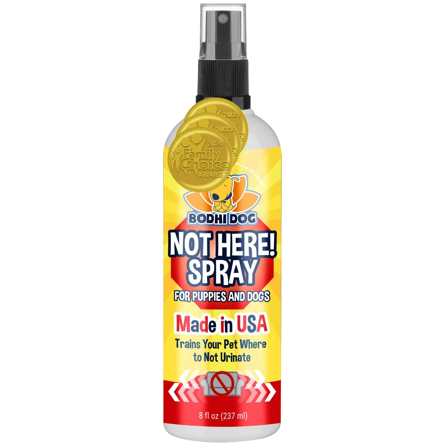 Bodhi Dog Not Here! Spray | Trains Your Pet Where Not to Urinate | Training Corrector for Puppies & Dogs | for Indoor & Outdoor Use | No More Marking | Made in The USA (8 Ounce)