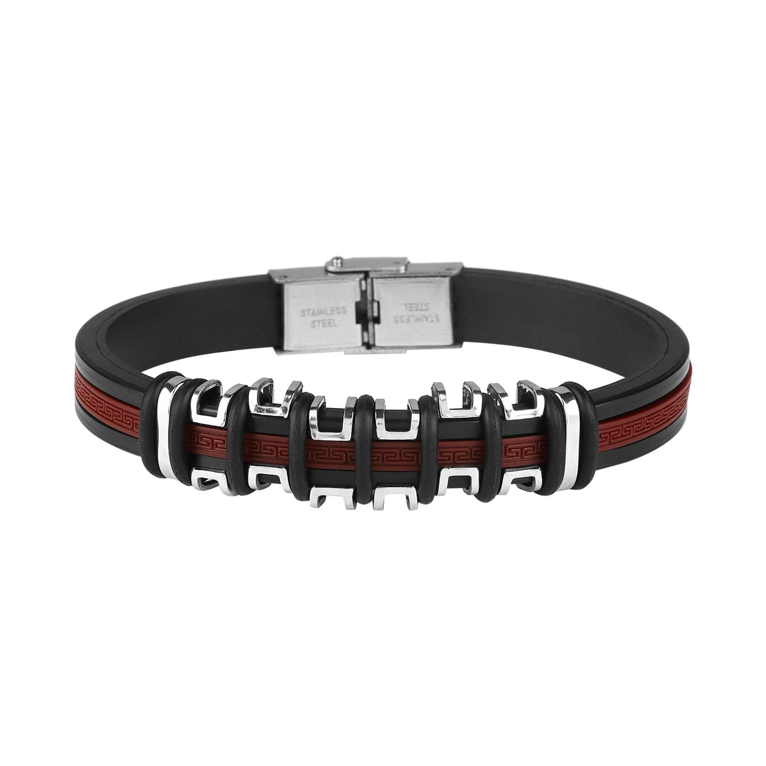 Fashion Stainless Steel Silicon Cable Strap Bracelets for Men and Women/Gift for Birthdays, Anniversaries or for Other Special Occasions