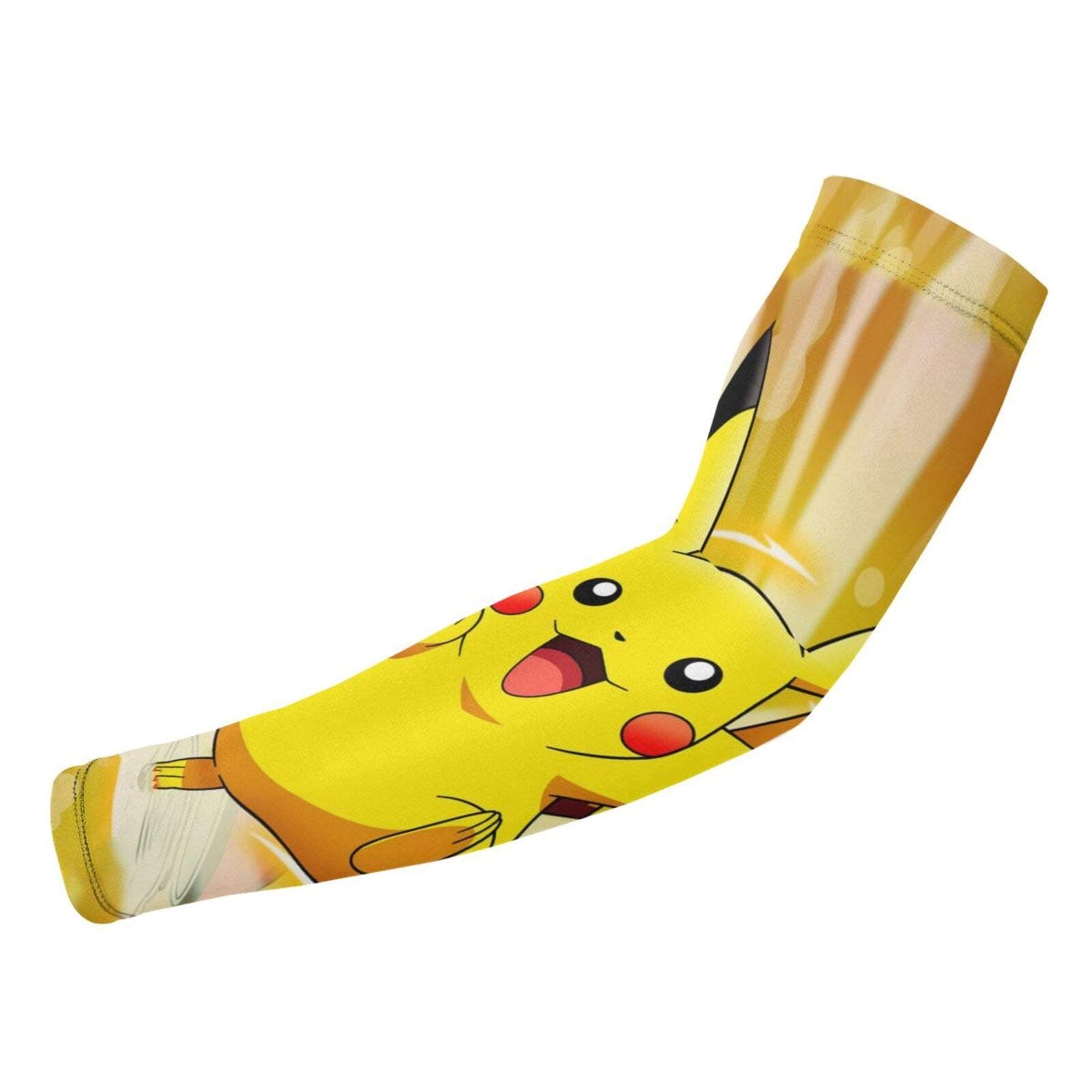 pi-kachu Arm Sleeves Moisture Wicking UV Protection Man and Woman Outdoor Cycling Sports Compression Cooling Shooter Sleeve Arm Cover Arm Guard（1 Pair）