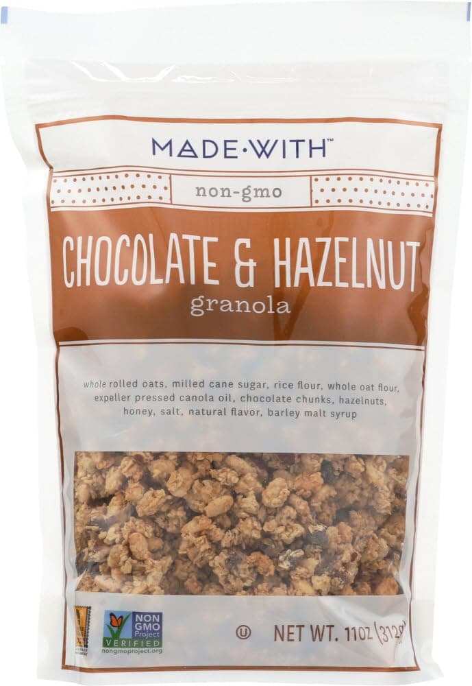 Made With Brand Chocolate & Hazlenut Granola, 11 Oz (Pack of 6)