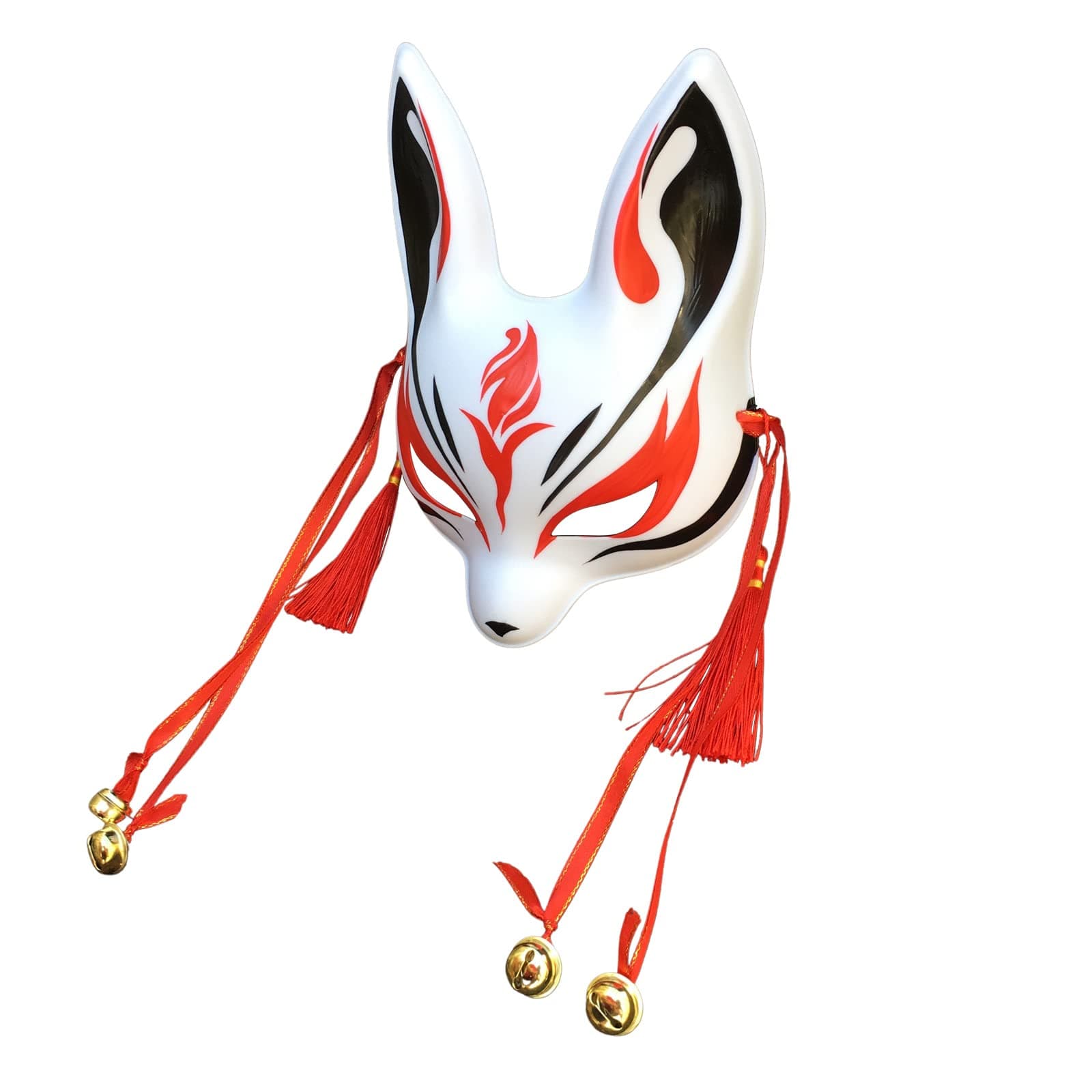 Little Bunny Kitsune Mask, Traditional Japanese Cosplay Rabbit Fox Kabuki Mask Kimono Costume Accessories Room Decor