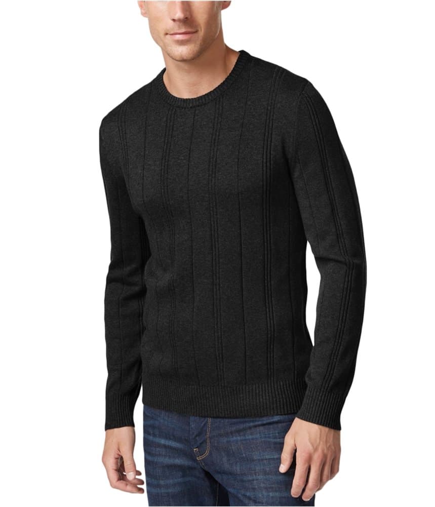 John Ashford Mens Stripe-Texture Pullover Sweater