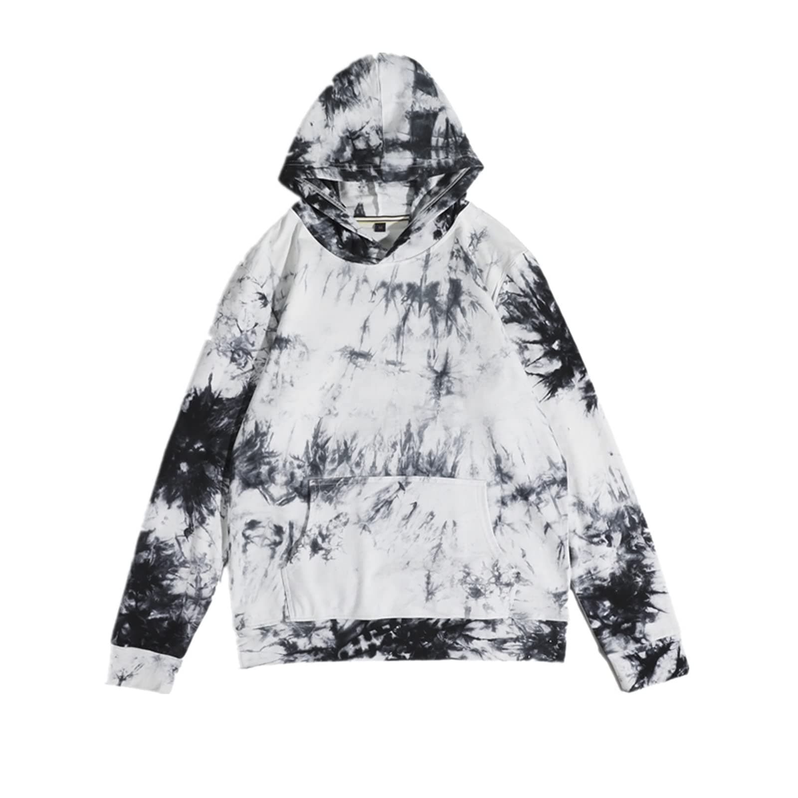 INGVY Long Sleeve Shirts For Men Tie Dyed Printed Hoodie Cotton Hoodie Sweater Sportswear (Size : M)