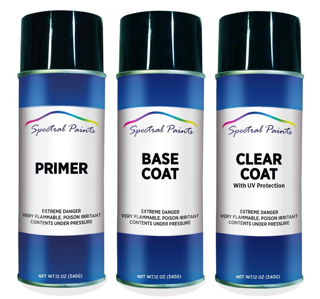 Compatible/Replacement for Nissan KH3 Black Obsidian 12 oz. Aerosol Primer Spray Paint and Clear Coat